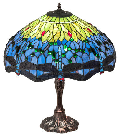 Meyda lighting 232804 26" High Tiffany Hanginghead Dragonfly Table Lamp