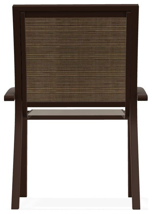Kendall Sling Stackable Outdoor Dining Chair, Bark/Kona
