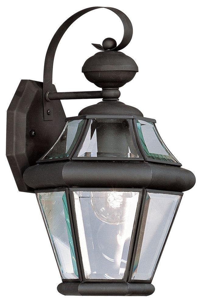 Georgetown Outdoor Wall Lantern, Black