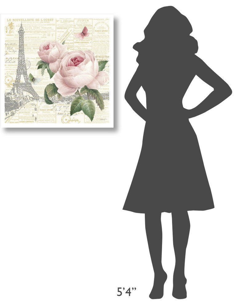 "Roses in Paris III" Digital Paper Print by Katie Pertiet, 26"x26"