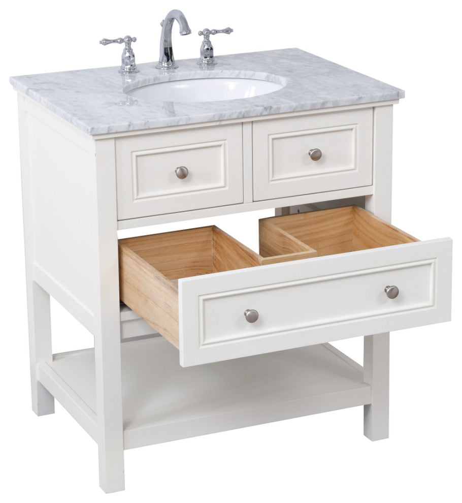 Matilda 30" Single Bathroom Vanity Set, White