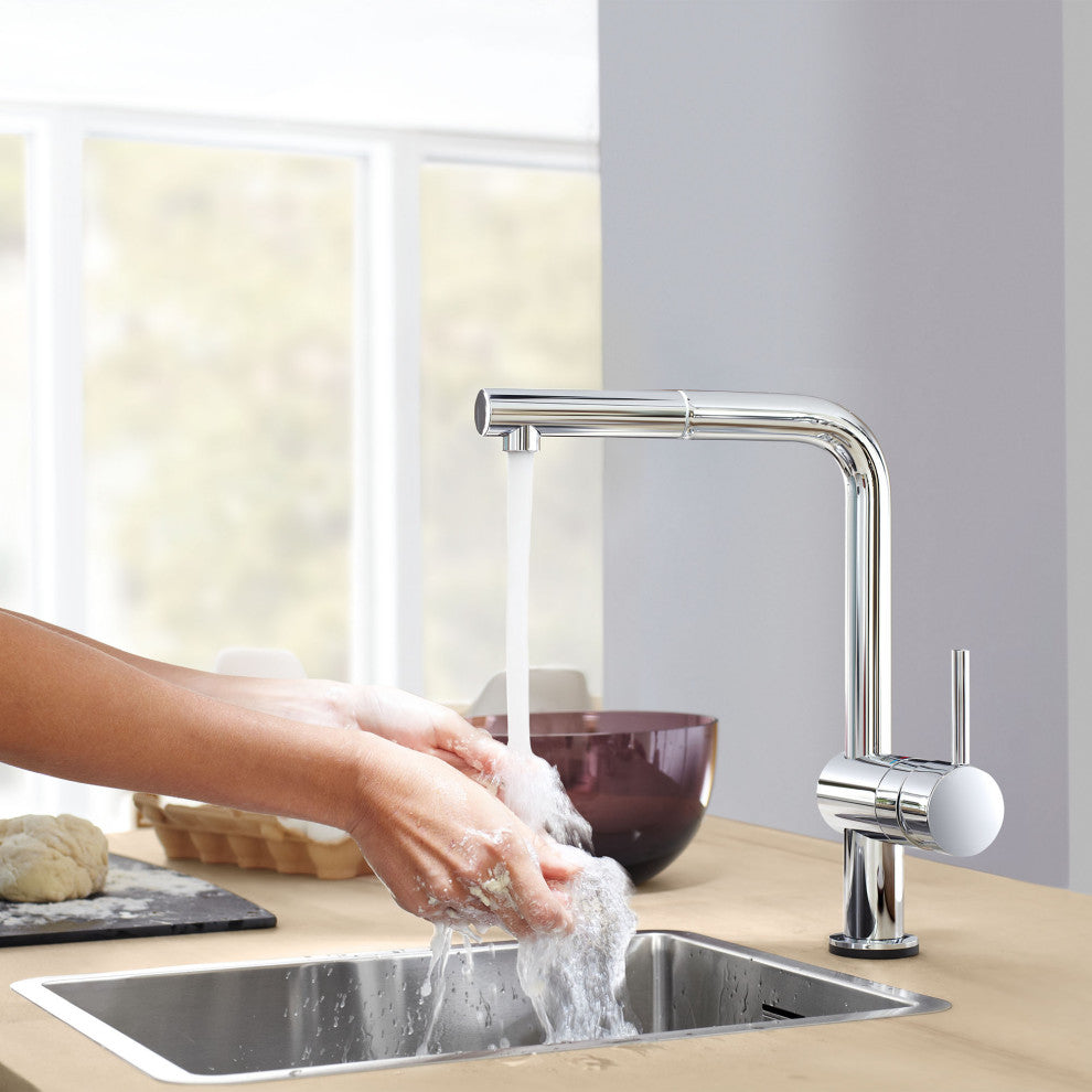 Grohe 30 300 Minta Pull-Out Spray Kitchen Faucet - Brushed Cool Sunrise