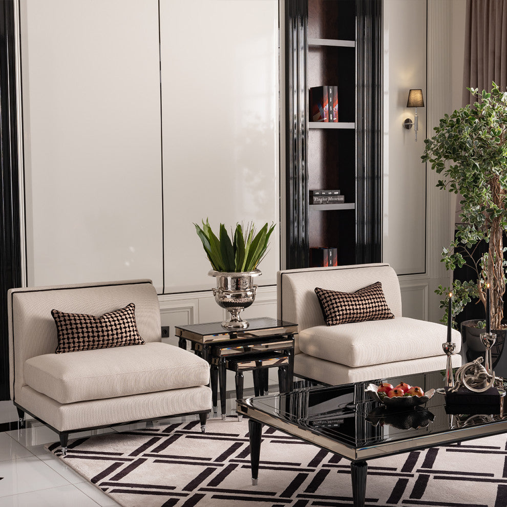 La Francaise Nesting Tables Set of 3 Black Ice