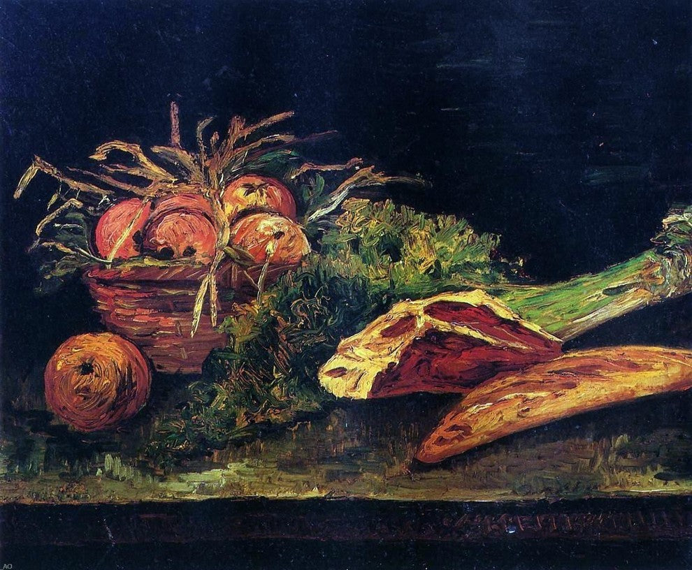 Vincent Van Gogh Still Life With Apples Meat and a Roll Wall Decal