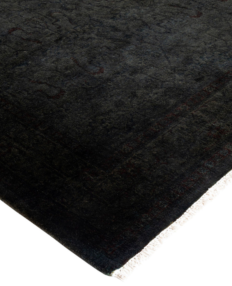 Overdyed One-of-a-Kind Hand-Knotted Area Rug Gray, 4' 2" x 5' 10"