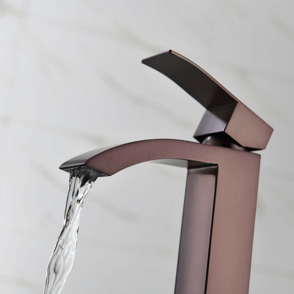 Givingtree Single Lever Operation Single Hole Bathroom Faucet,Brown