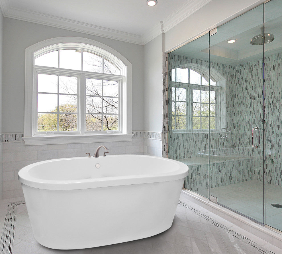 Rosabella 72"x42" Free Standing Heated Soaking Bath With Access Panel