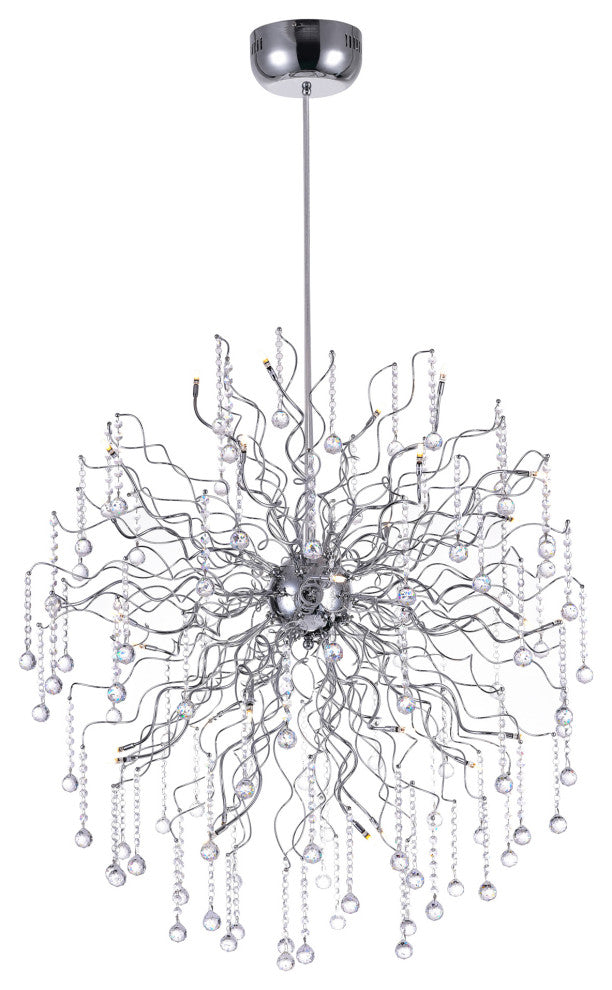 Cherry Blossom 32 Light Chandelier With Chrome Finish