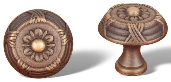 Antique English RKI Small Crosses and Petals Knob, RKICK754AE