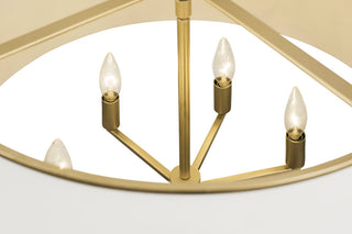 Coco 6-Lt  Pendant - Matte White/French Gold