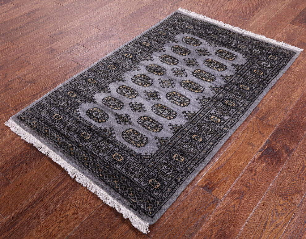Hand-Knotted Signed Silky Bokhara Wool Rug 3' 3" X 5' 0" - Q13799