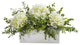 15" Hydrangea and Eucalyptus Artificial Arrangement, White Vase