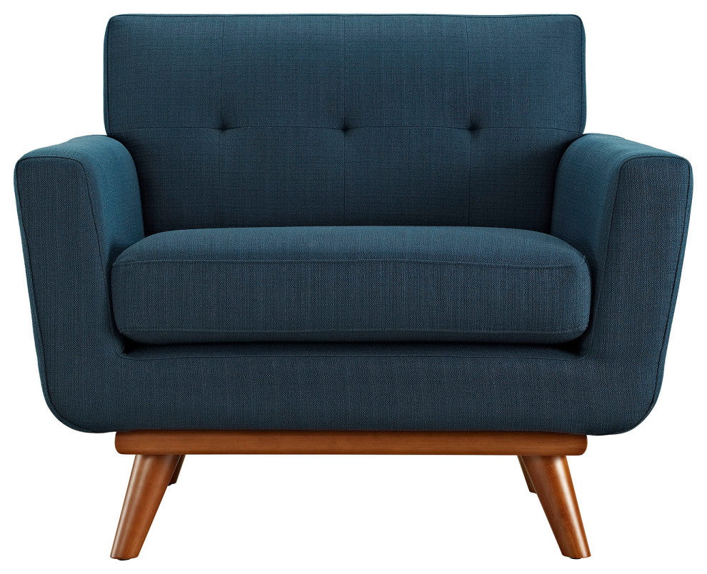 Engage Upholstered Fabric Armchair - Azure
