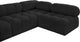 Ames Boucle Fabric L-Shaped Modular Sectional, Black, 6-Piece: 4 Armless Chair, 2 Corner Chair