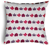 Leaf Stripe Accent Pillow With Removable Insert, Plum, 20"x20"