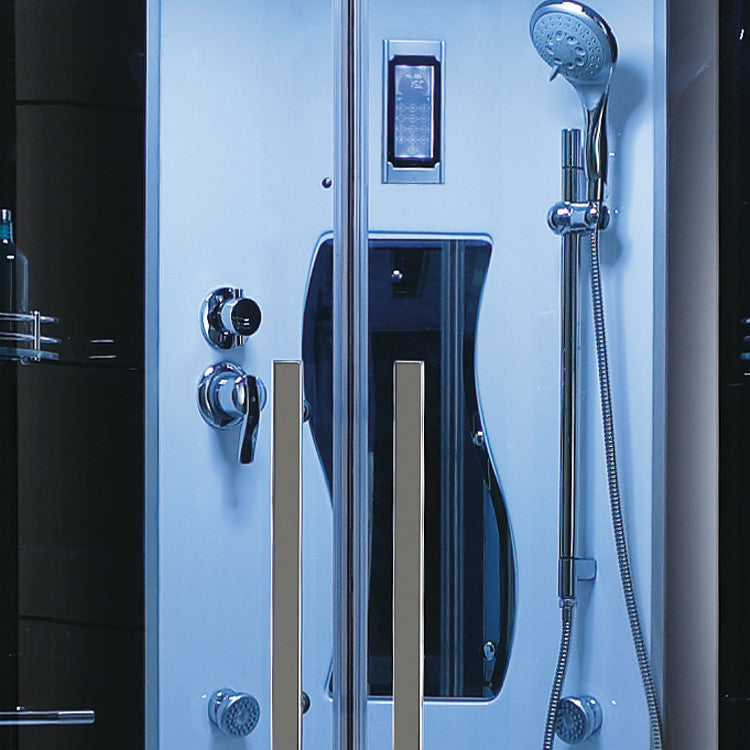 Corner Steam Shower with Jetted Tub, 48"