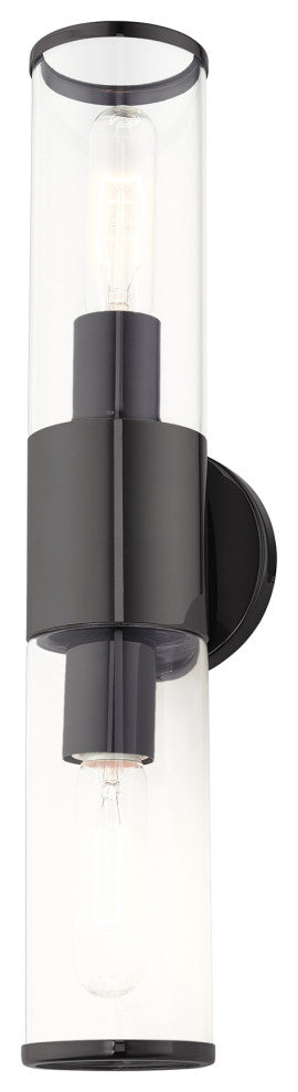 Black Chrome Nautical, Contemporary, Urban, Industrial Vanity Sconce