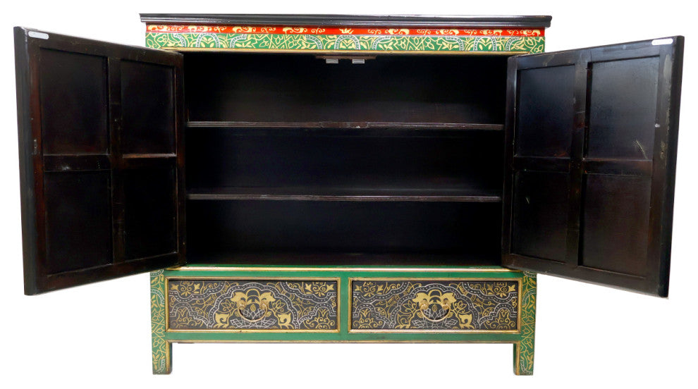 47" Tibetan Cabinet Hand Painted