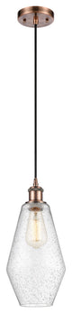 Innovations 516-1P-AC-G654-7 1-Light Mini Pendant, Antique Copper