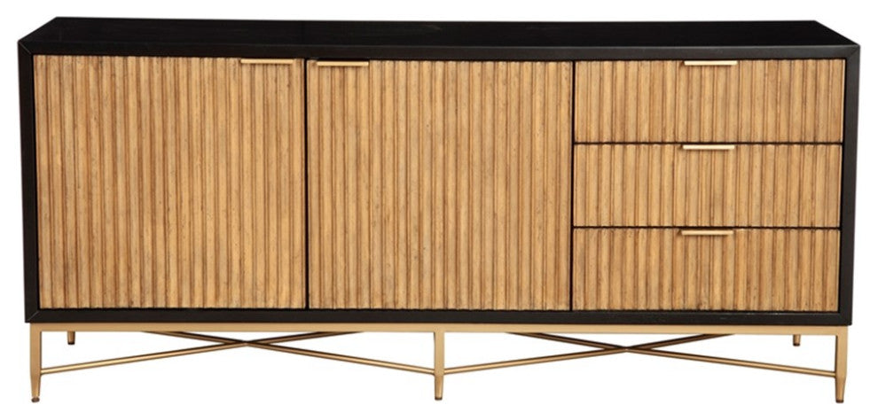 Origins by Alpine Larsen TV Console in Black