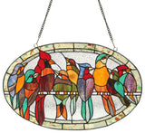 Chloe Lighting Kuno Tiffany-Glass Window Panel 23.5x15