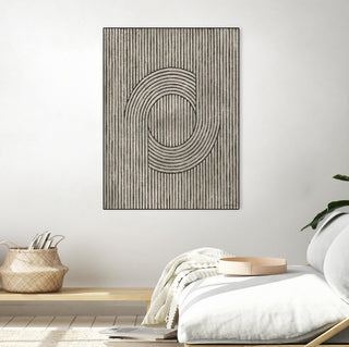 "Cedar Grooves III" Framed Canvas by Giant Art 18"x24"