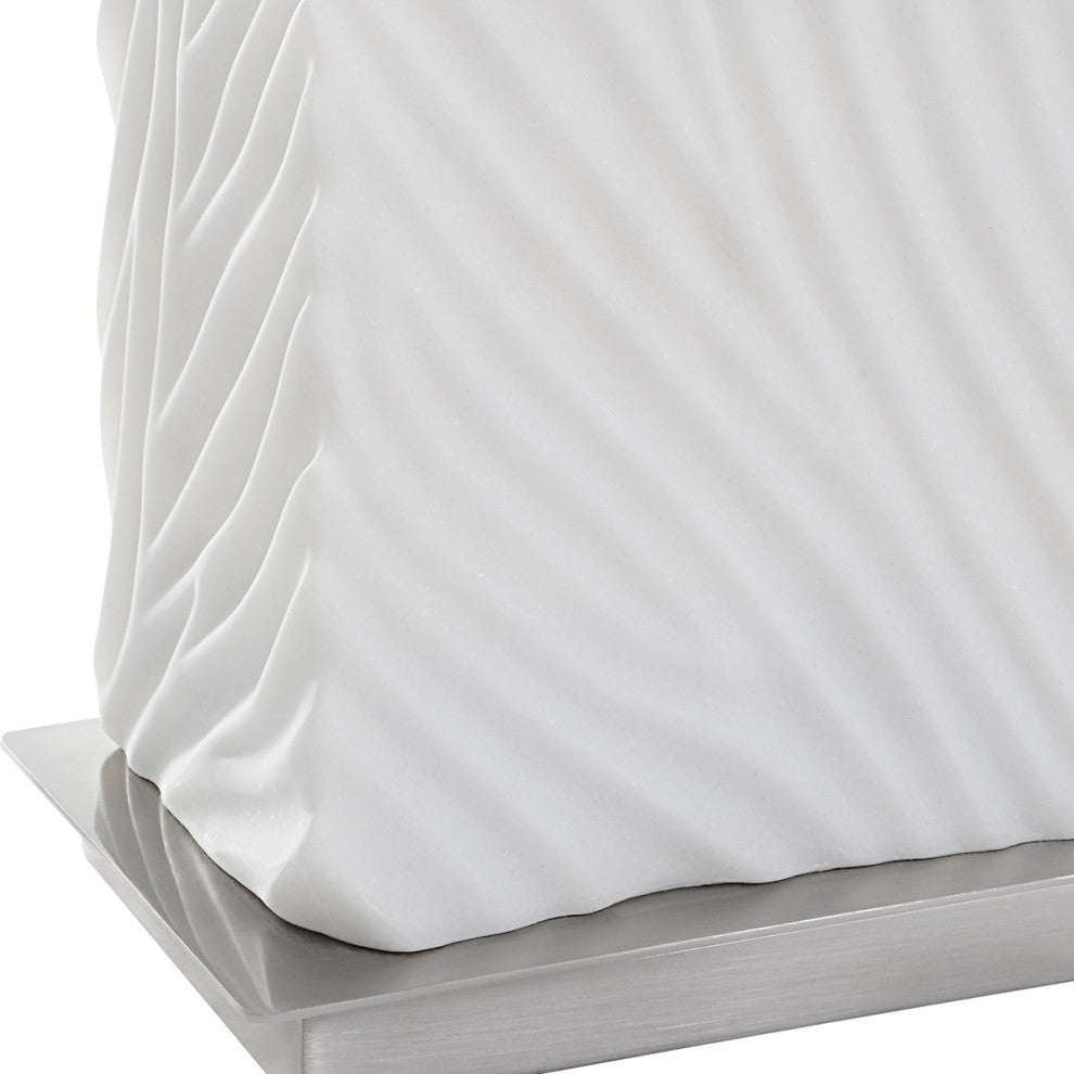 Uttermost Pillar White Marble Table Lamp 30066