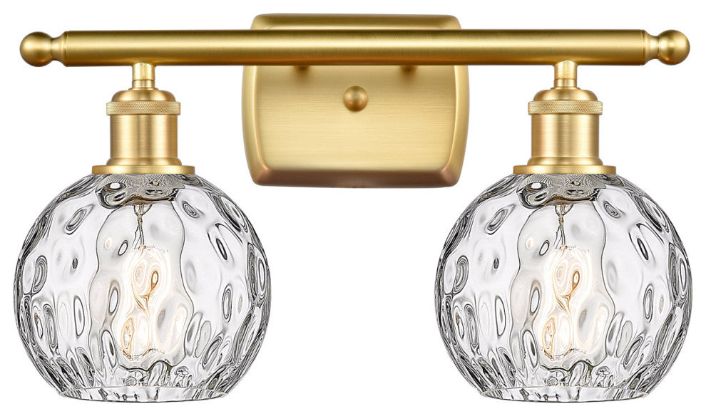 Innovations 516-2W-SG-G1215-6 2 Light Bath Vanity Light, Satin Gold