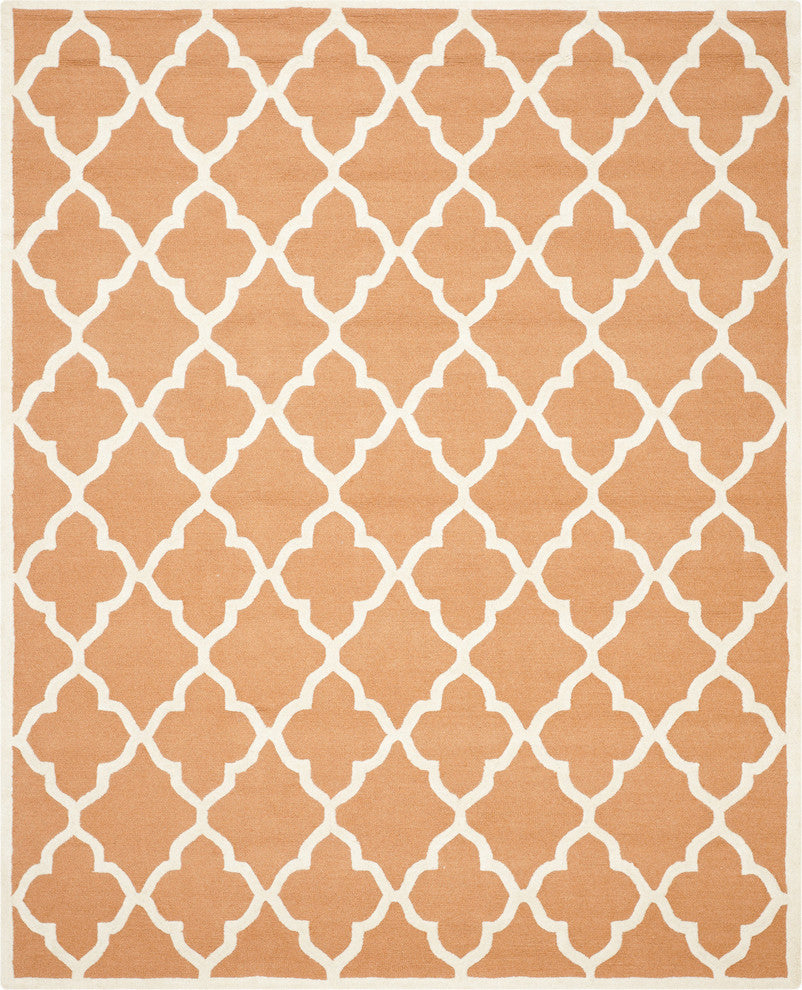 Safavieh Cambridge Cam312W Rug, Coral/Ivory, 6'0"x6'0" Square