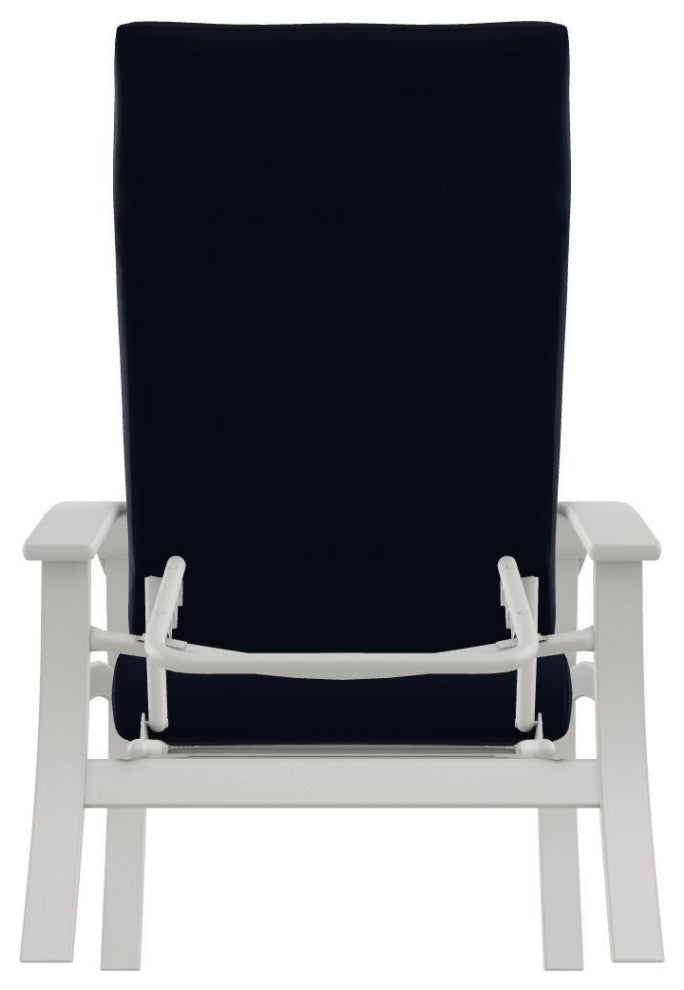 Belle Isle Cushion Outdoor Adjustable Back Chair, Navy/Snow