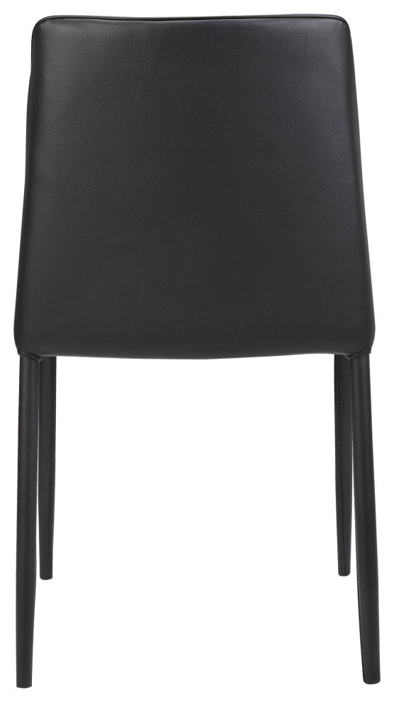 Nora Pu Dining Chair Black, Set of 2