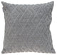 Jacquard Diamond Pattern Decorative Gray Throw Pillow