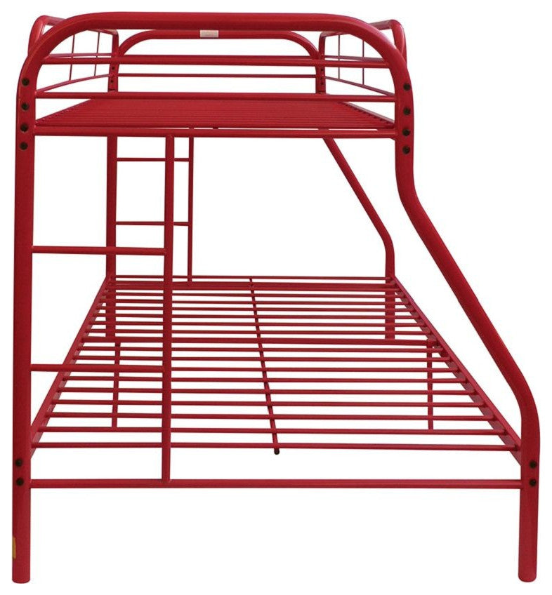Red Twin Over Full Size Bunk Bed