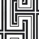 Shades, Damask Geometric Graphic White, Black Wallpaper Roll