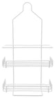 Two Tier Deluxe Shower Caddy Rack Organizer With Shelves White