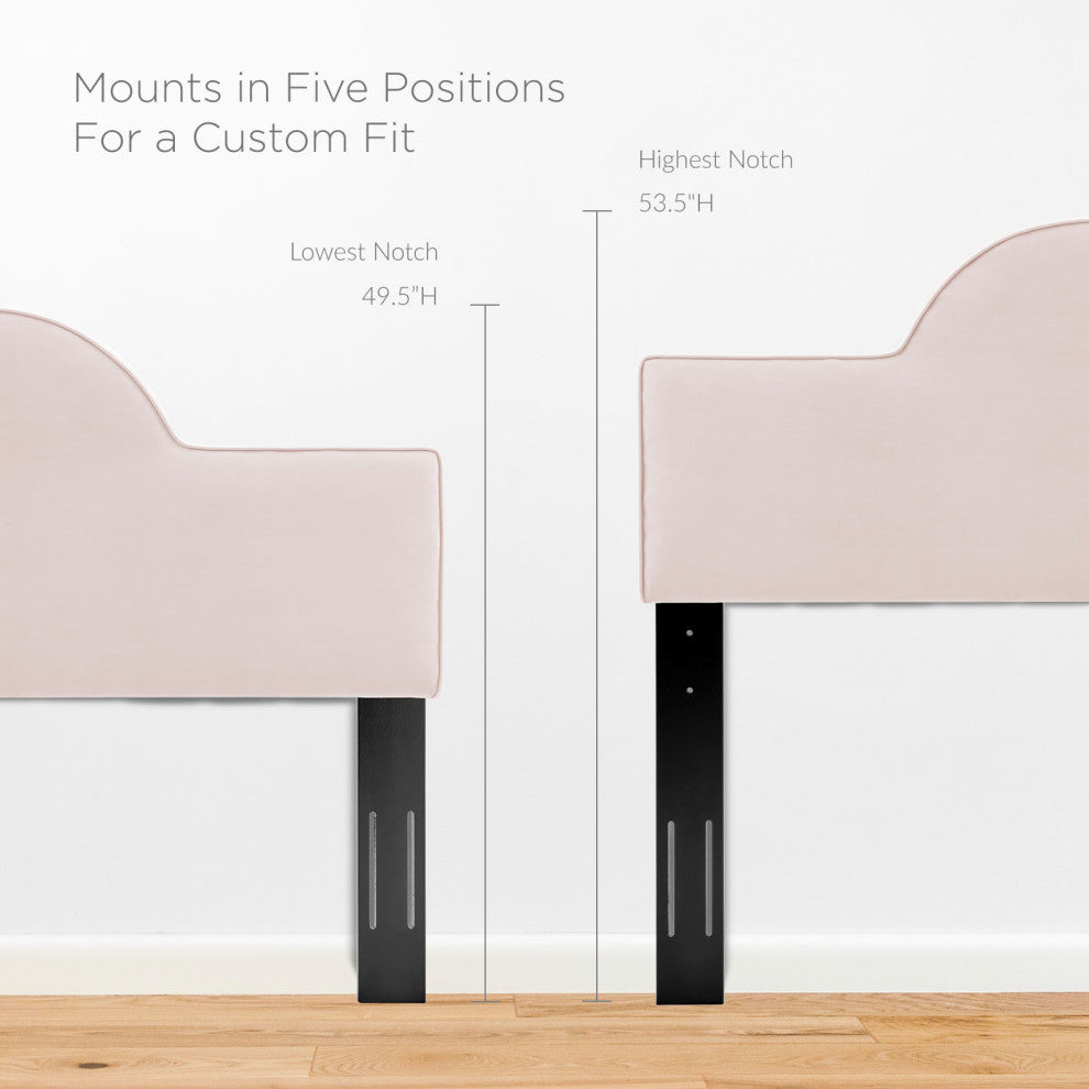 Platform Bed Frame, Queen Size, Pink, Velvet, Modern, Bedroom Guest Suite