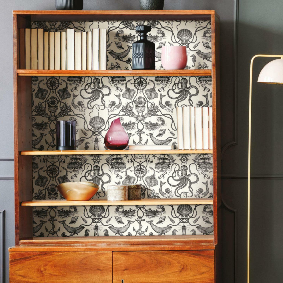 Deep Sea Toile Peel & Stick Wallpaper