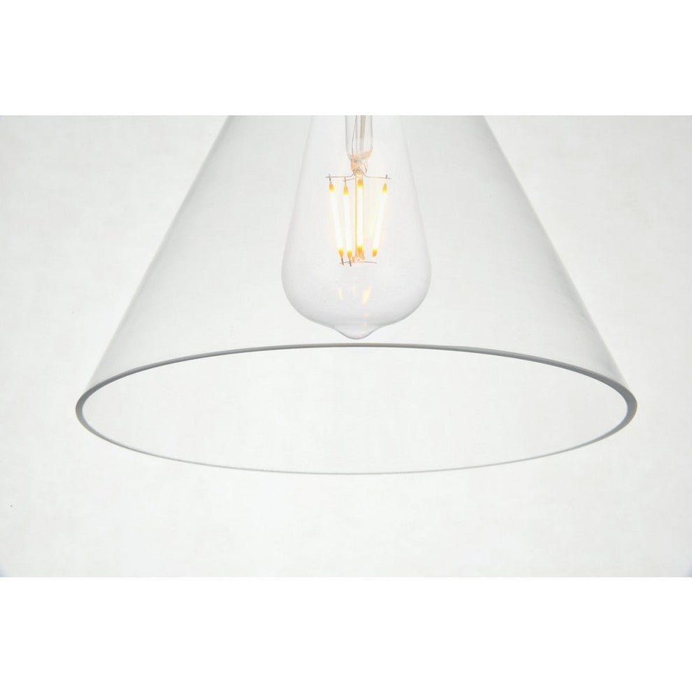 Living District Destry 1-Light Plug-In Pendant Black