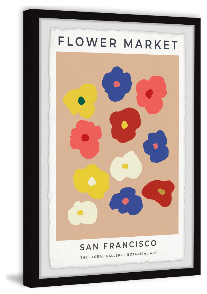 "Flower Market San Francisco" Framed Painting Print, 8x12