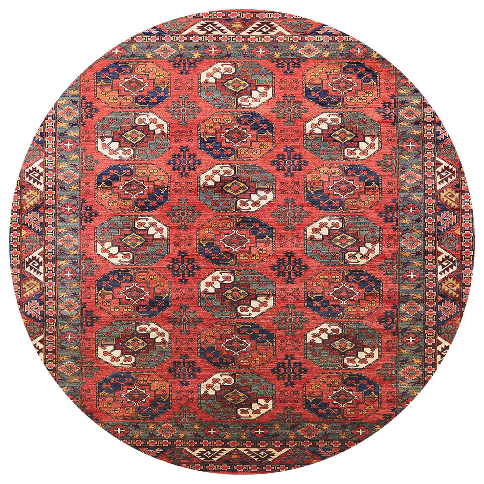 Ahgly Company Indoor Round Mid-Century Modern Area Rugs, 4' Round