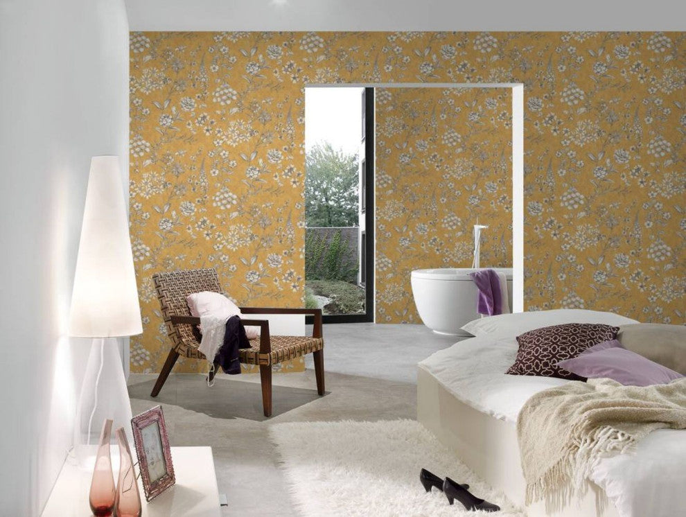 Textured Wallpaper Floral, 391172