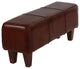 Bare Decor Morgan Large Bench Genuine 100% Leather, Brown
