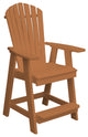 Poly Lumber Adirondack Chair with Arms, Cedar, Counter Height