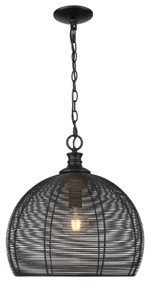 Golden Lighting 6802-M Calypso 16"W Pendant - Matte Black