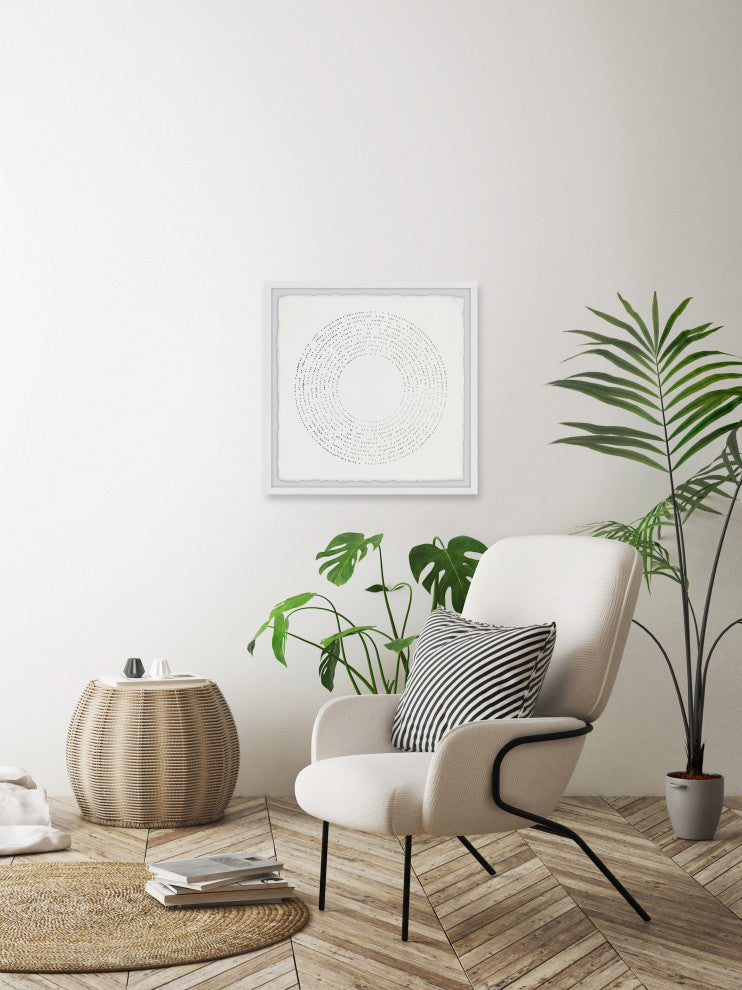 "Fading Dots" Framed Painting Print, 18x18