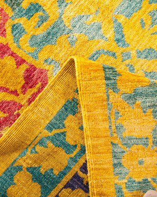 Eclectic, Hand-Knotted Area Rug, 9'3"x11'9", Yellow