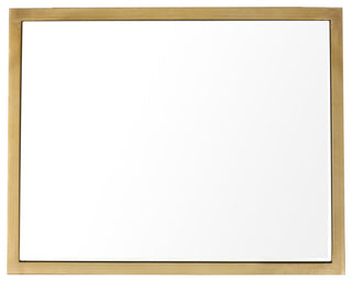 GDF Studio Siryen Modern Mirror Finished Side Table With Gold Iron Accents