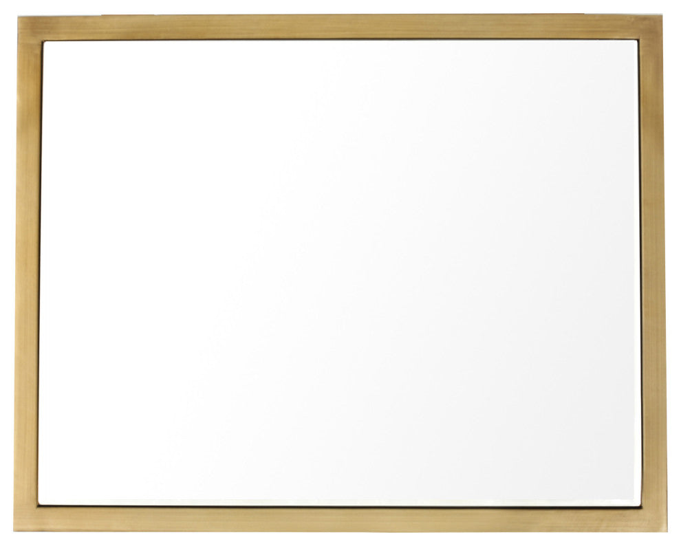 GDF Studio Siryen Modern Mirror Finished Side Table With Gold Iron Accents