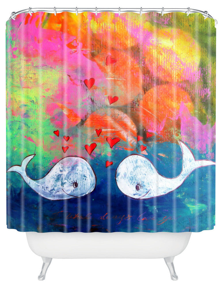 Sophia Buddenhagen I Whale Always Love You Shower Curtain