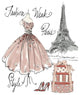 "Fashion Week III on White" Digital Paper Print by Anne Tavoletti, 24"x30"